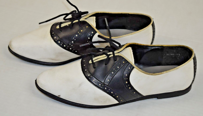 Vintage SoutiencollarCoat 80’s VintageSaddle Shoes Coastal Classic Size 8.5 80s Black White