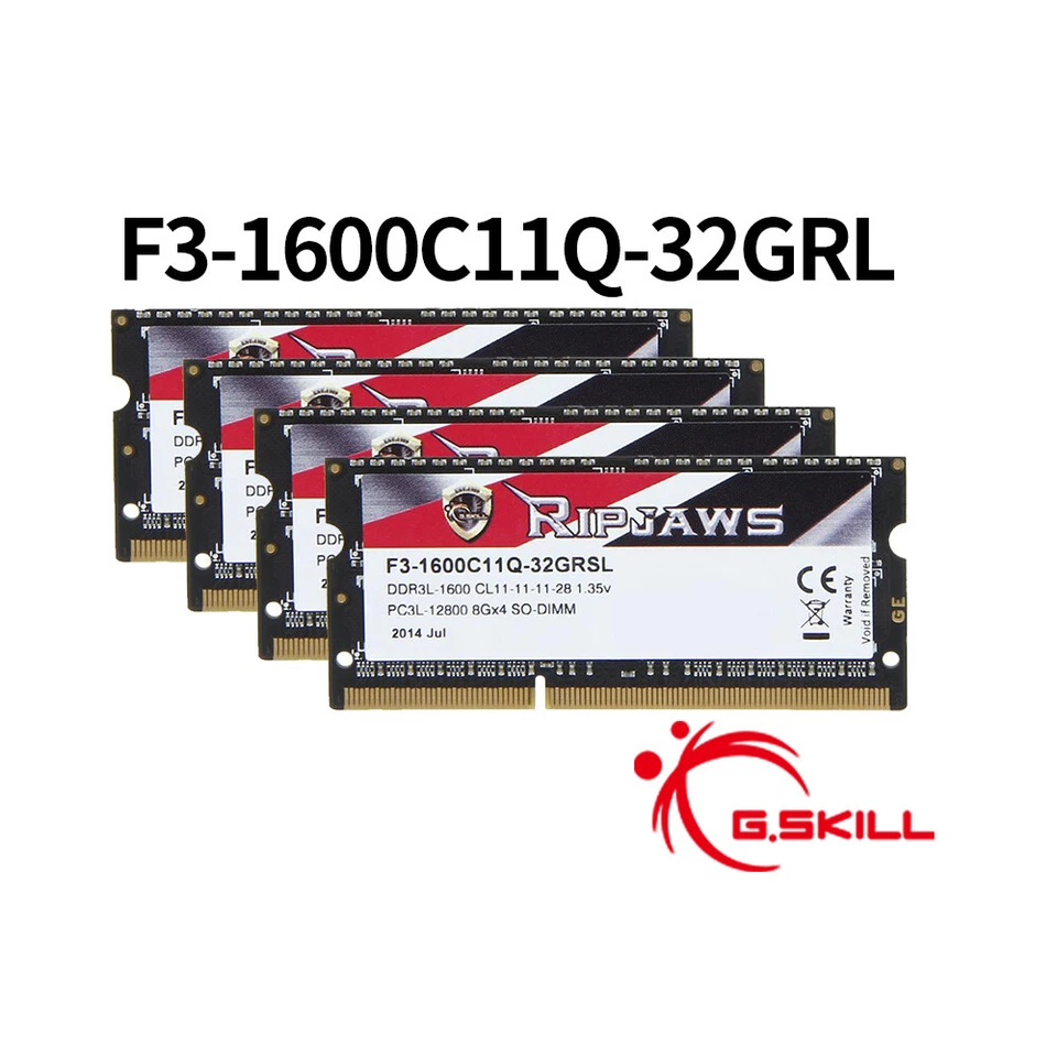 G.SKILL Ripjaws 32GB 16GB 8GB DDR3L 1600MHz 1866MHz PC3L 1.35V Laptop Memory BT - Image 3 of 4