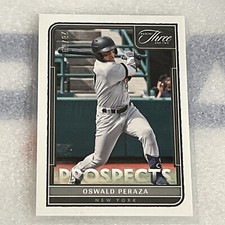 2022 Panini Three and Two Prospects 28/99 Oswald Peraza #P-20 New York Yankees