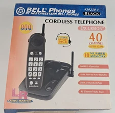 Bell Phones Cordless Telephone Excursion #39230-4  Black 900 MHz NOS BNIB OS