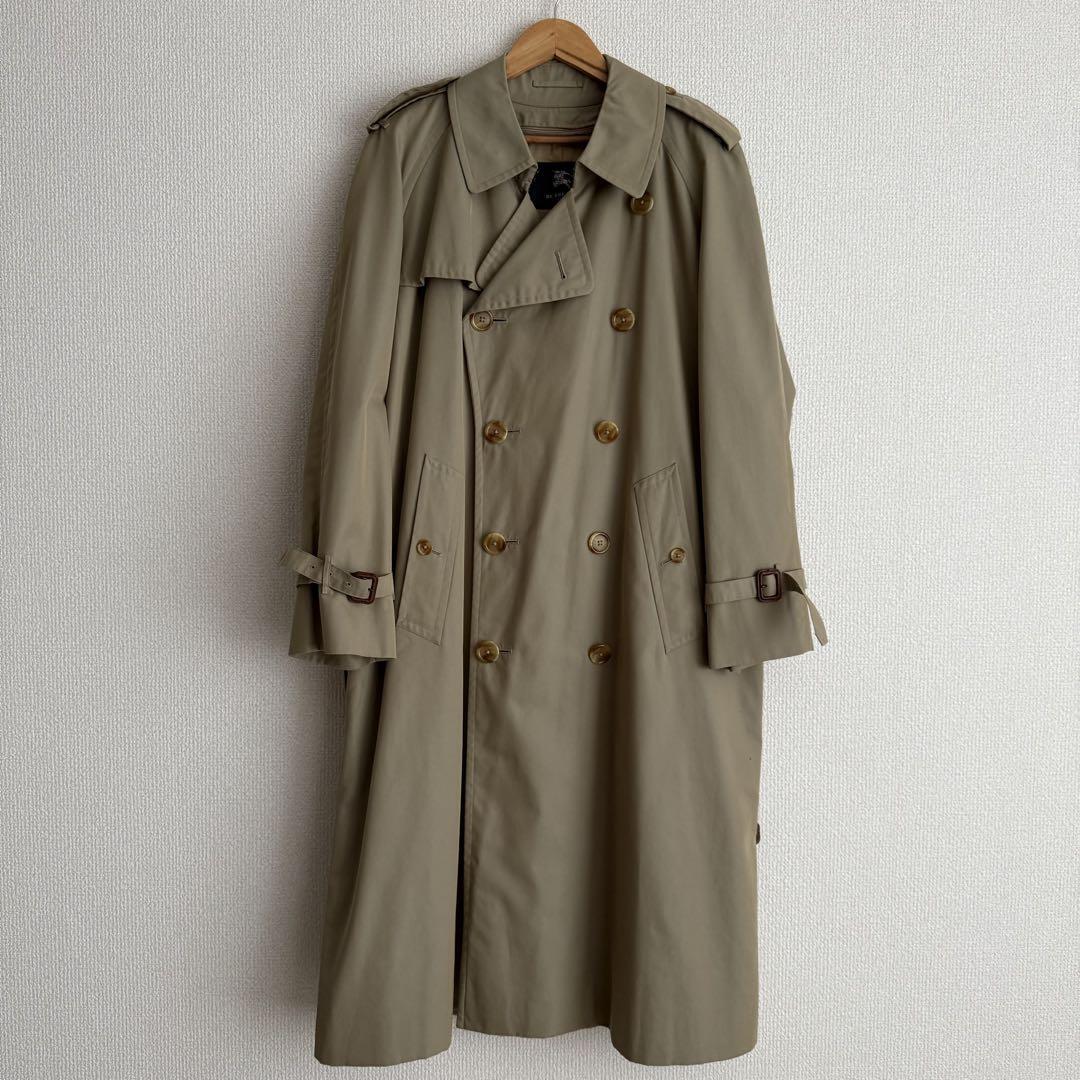 Burberry London Trench Coat Liner 170 Beige Cotton with Belt Near Mint