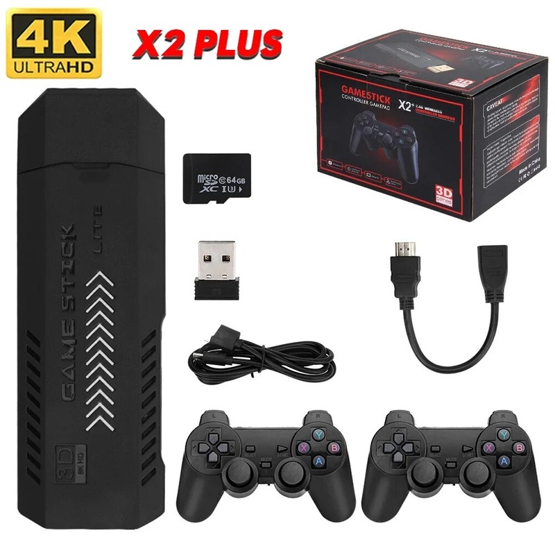3D HD Retro Video Game Console Wireless Controller TV 50 Emulator For PS1/N64/DC