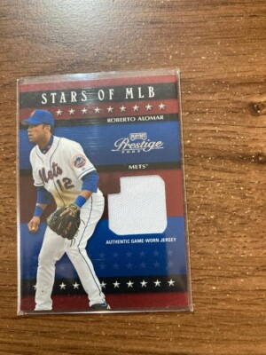 2003 SPx Winning Materials #WM-MP1 Mike Piazza Mets Game Used Dual Jersey /375