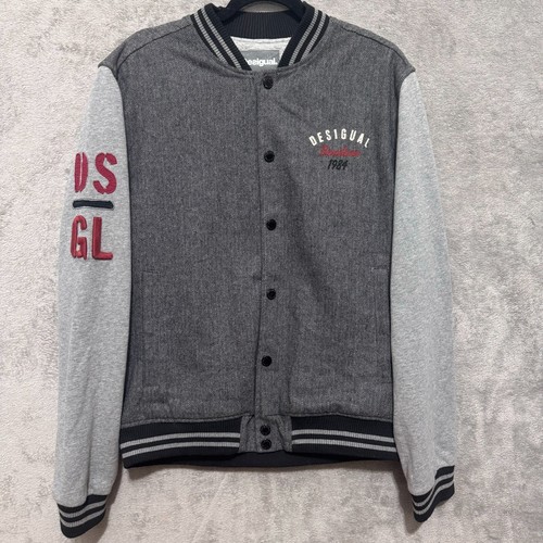 DESIGUAL Vintage Retro VARSITY Letterman Atypical La Vida Es Chula Embroidered