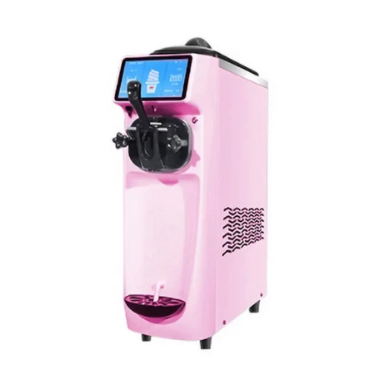 Mini Ice Cream Machine Commercial Frozen Yogurt Soft Serve Ice-Cream Making