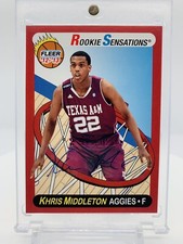Khris Middleton 2012-2013 Fleer Retro Rookie Sensations Autographs AUTO RC BUCKS