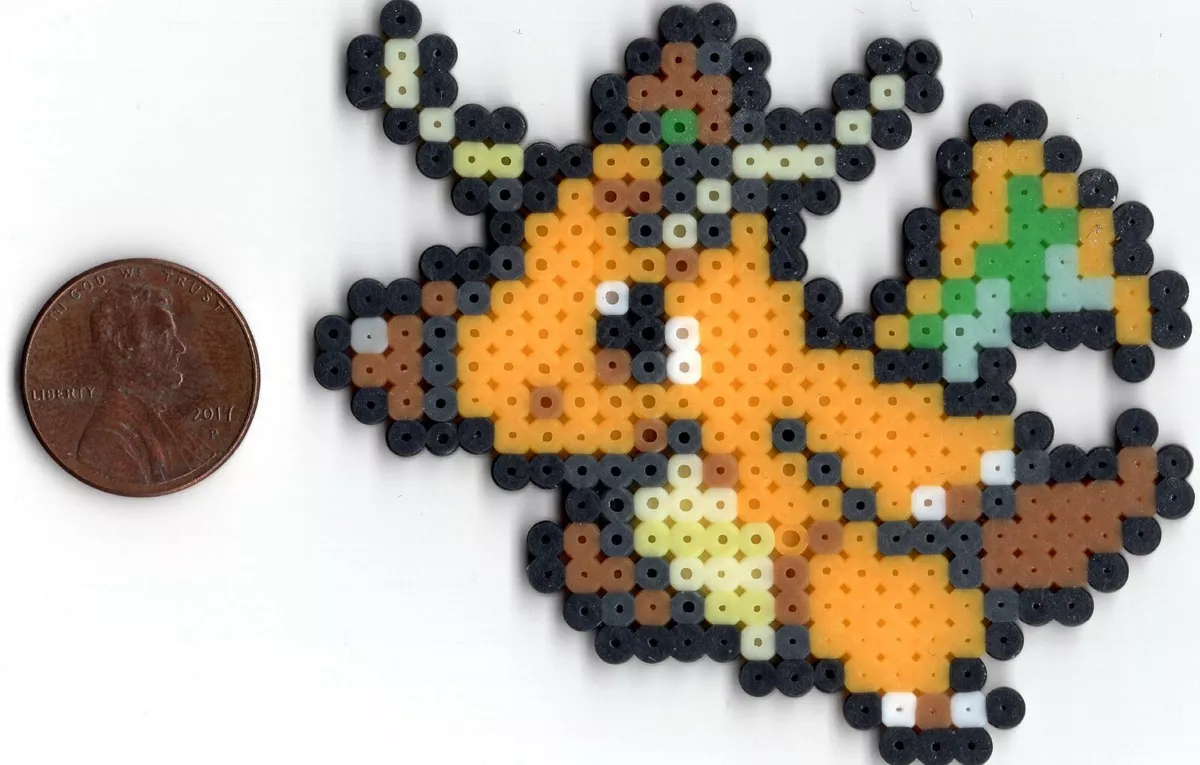 Dragonite Pokemon Mini Bead Sprite Perler Artkal Pixel Art Icon Retro Sun  Moon | eBay