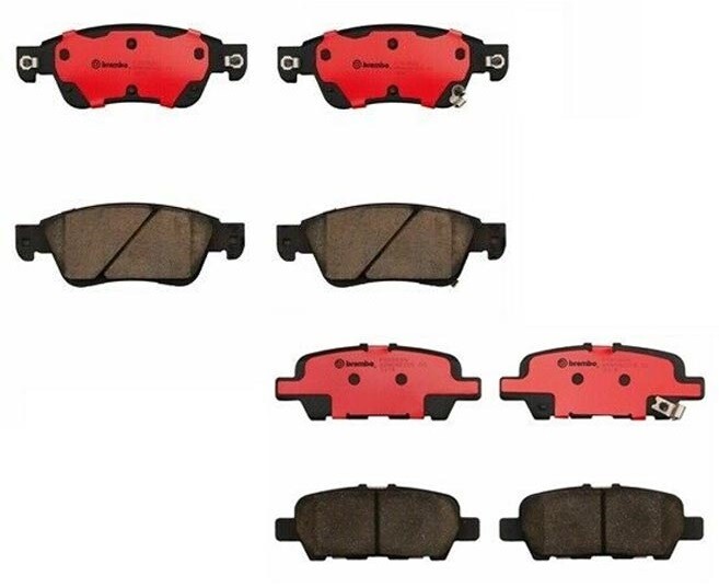 Brembo Front and Rear Premium NAO Ceramic Brake Pad Set Kit For