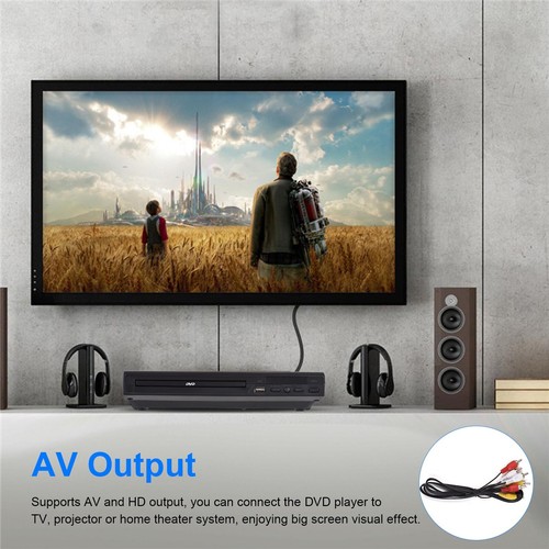DVD Player, AV Output, All Region Free CD DVD Players for TV, USB Player H4I8 - Picture 5 of 12