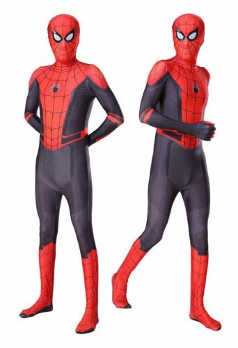 Spider Man Far From Home Peter Parker Spiderman Cosplay Costume for Men &  Kids