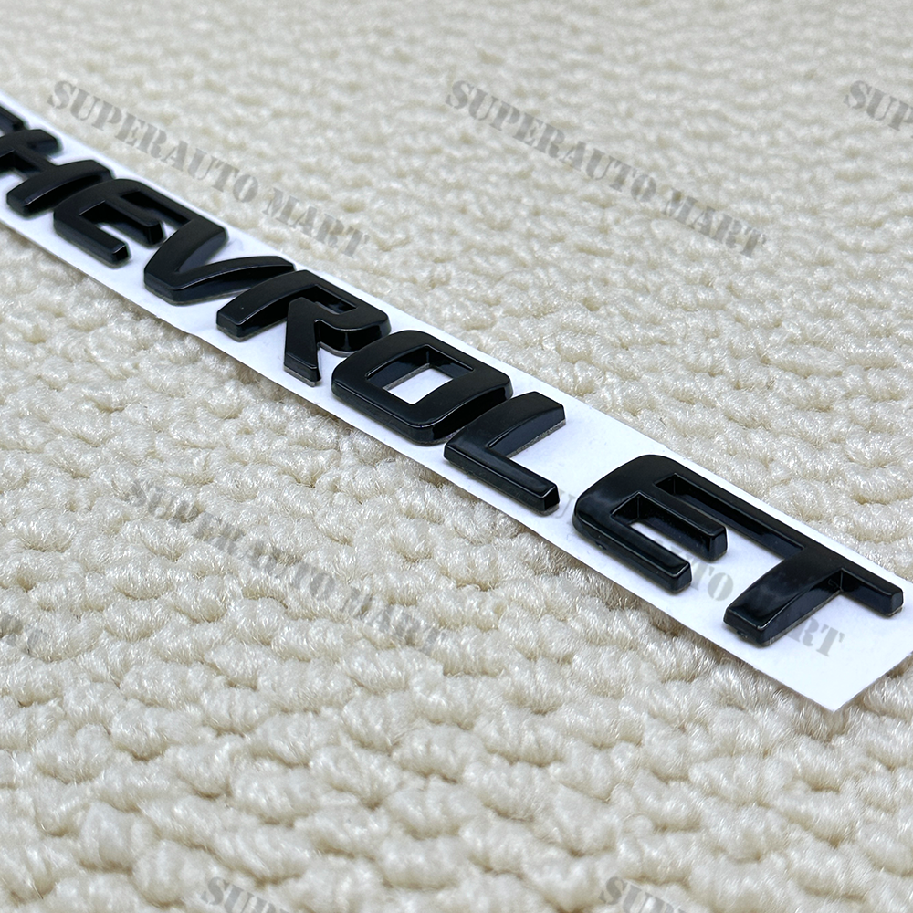 Tailgate Letter For Silverado Emblem Gloss Black Rear Liftgate Nameplate Badge