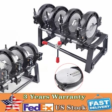 HDPE PP PE Butt Fusion Welding Machine Manual Piping Pipe Fusion Welder 4 Clamps