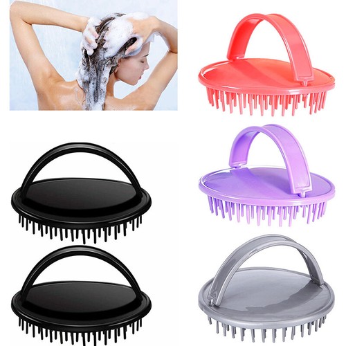 Soft Silicone Hair Shampoo Brush Scalp Massager Head Massage Spa