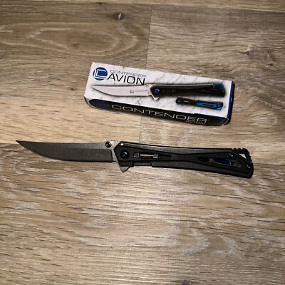  Contender Avion D2 Tool Steel Pocket Knife, Ball Bearing Assisted Frame Lock