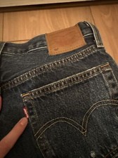 Levi  s 501 Distressed 27x32 Jeans Denim Button Fly Big E