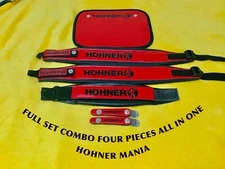 ACCORDION  FULL SET COMBO FOUR PIECE  ALL IN  ( RED BLACK )