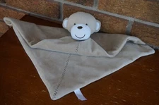 SECURITY Blanket CARTERS Kidsline BROWN Monkey Zig Zag Stitches Lovey Toy Cuddle