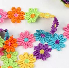 12/24 Pc Guipure Daisy Sew On Fabric Motif Flower Embellishments Applique Patch