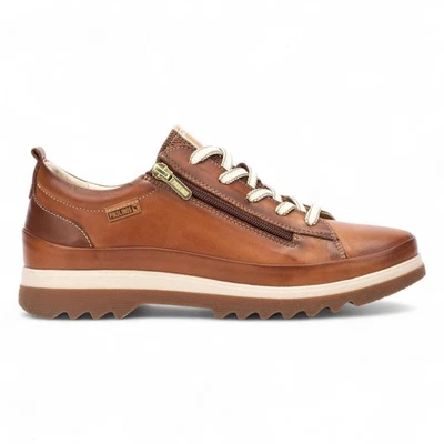 Baskets Quotidiennes En Cuir Marron Brandy Pikolinos Vigo Pour Femmes - Photo 1/4