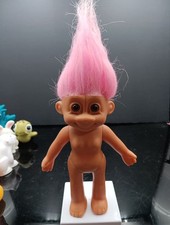 Russ Large 7" Tracy Troll Doll Naked W/ Pink Hair RARE Free Shipping T2262