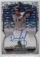 2023 Bowman Chrome Prospect Speckle Refractor /299 Dario Borrero Darío Auto ms9