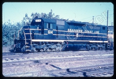 Seaboard Coast Line Railroad SCL #614 EMD SDP-35 Raleigh 10-72 35mm Slide (6159)