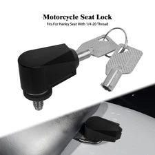Black Seat Lock Push Pin 2 Keys Anti Theft Set For Harley Touring Sportster Dyna