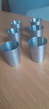 6er Set Zinnbecher Schnapsbecher Reinzinn