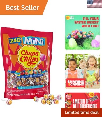 Delicious 5 Flavor Mini Lollipop Assortment - 240 Individually Wrapped Candies