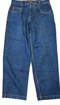 Kani Jeans Mens 36 Blue Denim Straight Leg Hip Hop Streetwear Jeans