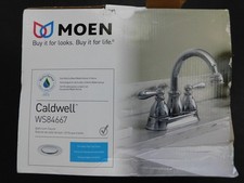 Moen WS84667 Caldwell Two-handle Bathroom Faucet - Chrome With Pop-Up Drain NIB