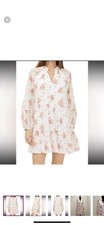 Vince Camuto Women's White Floral Spring Dress Size Medium