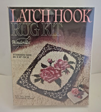 Vintage Wonder Art Latch Hook Rug Kit 4652 Windsor Rose 20" 27"