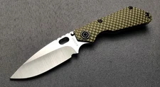 🌟Strider Knives SnG DGG - OD Green G10 & Antique Ti Handle - 3/4 Grind MagnaCut
