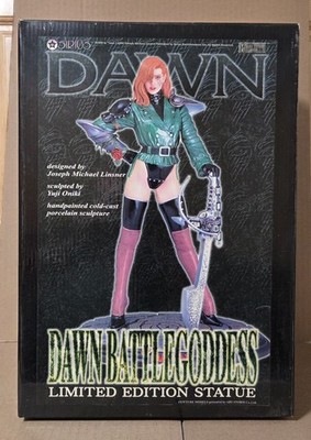 Signed & Sketched Dawn Battle Goddess Statue Joseph Michael Linsner Fewture
