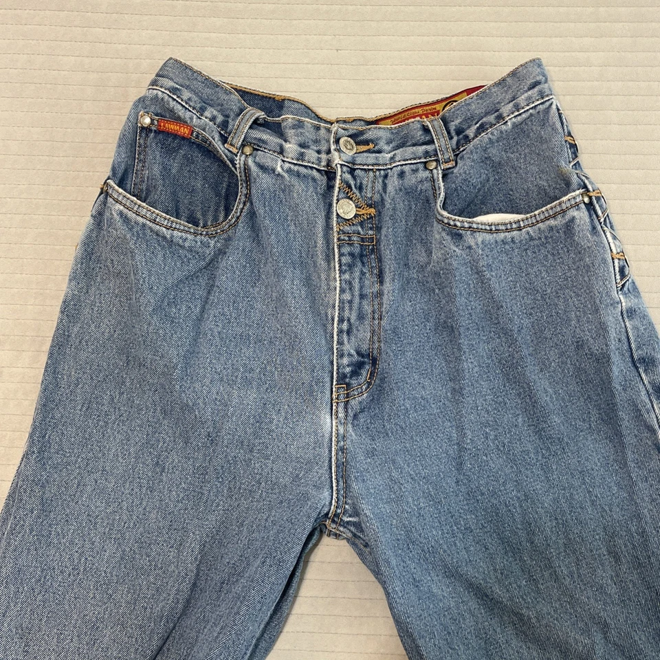 Jeans Lawman Western Vintage Talla 11/12 Botón Mosca Calce Relajado Desnudo Foto 3 de 4