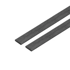 2 x Carbon Fiber Strip Bar 2x10mm 200mm Length Pultruded Carbon Fiber Strips