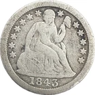1843 P 10c Seated Liberty Silver Dime - Free Shipping