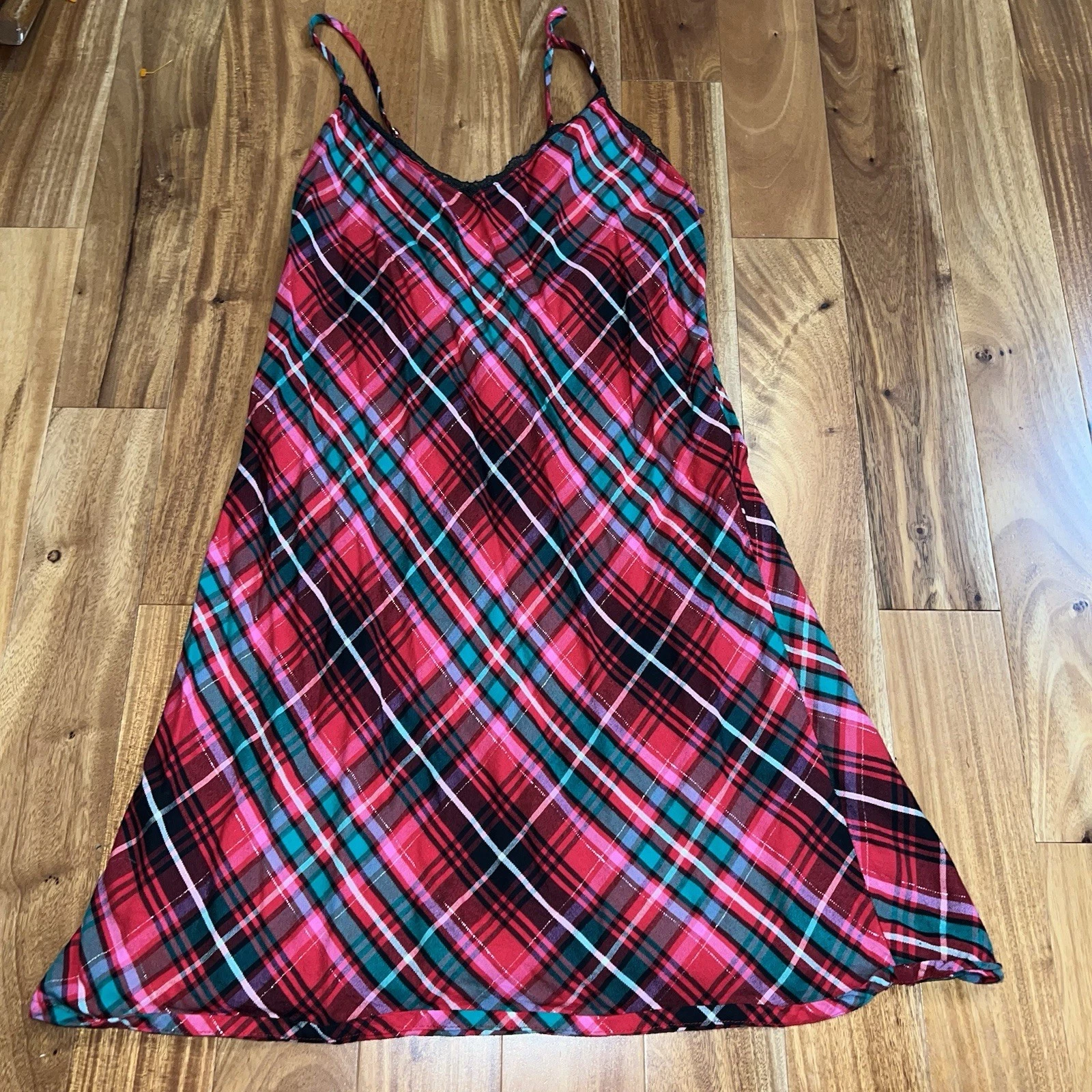 UNDERCOVER Victoria Secret Abito rosso a quadri con scollo a V Piccolo