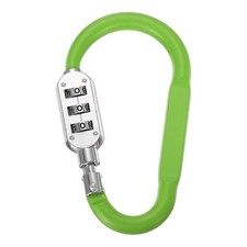 4.2 Inch Length Combination Locks, 3 Dial Digit Combo D-Ring Locking, Green
