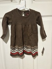 Tea Collection Baby Girls Brown Sweater Dress 6-12 Months