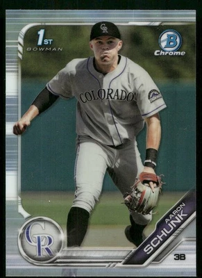 Aaron Schunk - 2019 Bowman Chrome Baseball - Refractor - 1st Bowman #BDC-129 - Bild 1 von 2