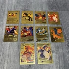 Pokemon Fan Art Charizard Collection Card Bundle 10x Cards Shiny Foil Gold