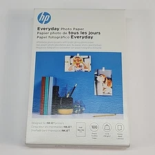 HP Everyday Glossy Photo Paper 100 Sheets 4 x 6 in CR759A For Inkjet Printers