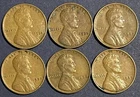 Lincoln Cents. Lot Of 6. From The 30’s. Maybe Fine Or Better. Nice Starter Set
