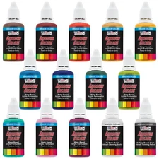 U.S. Art Supply® 12 Color 1oz Secondary AIRBRUSH Paint Set w Cleaner & Thinner