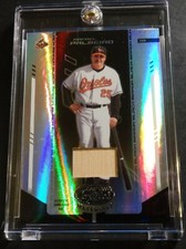 2002 RAFAEL PALMEIRO LEAF CERTIFIED MATERIALS MIRROR BLACK BAT #155 1/1 