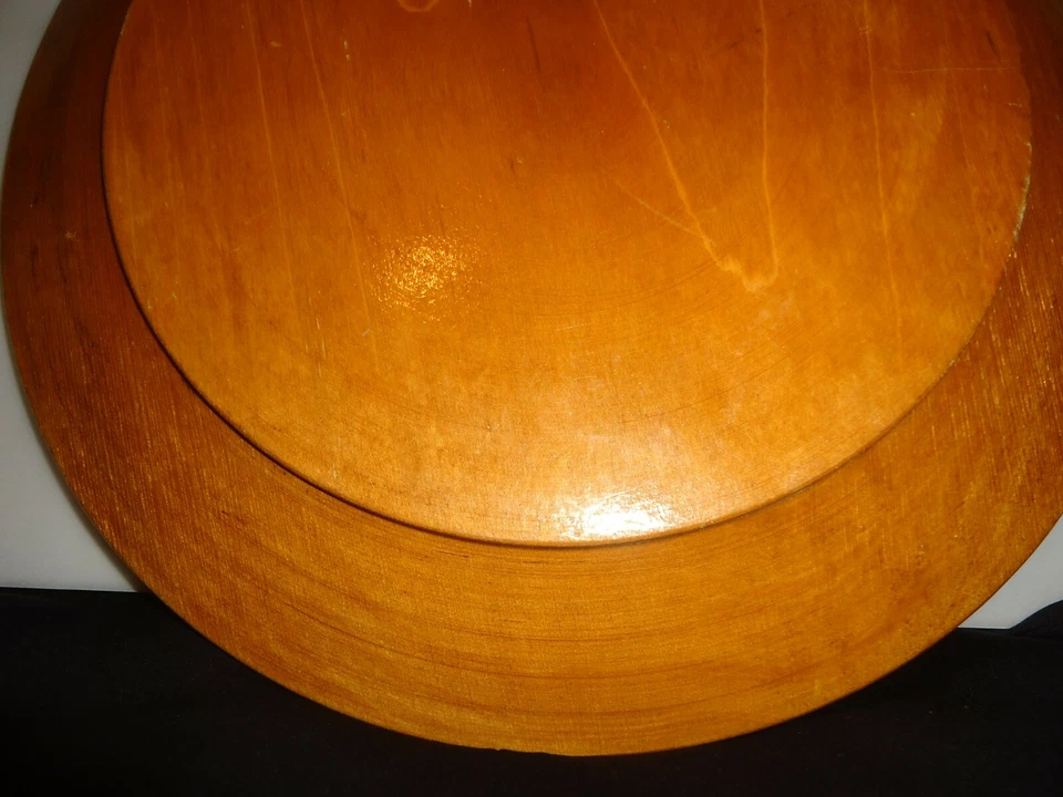 antiguo plato de madera tallada decoración de pared. hecho a mano estilo cloisonne color. Foto 4 de 4