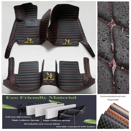 For Dodge Challenger RT Scat Pack Car Floor Mats Custom Auto Carpet Waterproof - Imagen 15 de 44