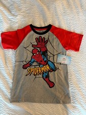 Marvel Spider-Man Kids Boys Spider-Man Superhero 100 Polyester T-Shirt Red SZ 7